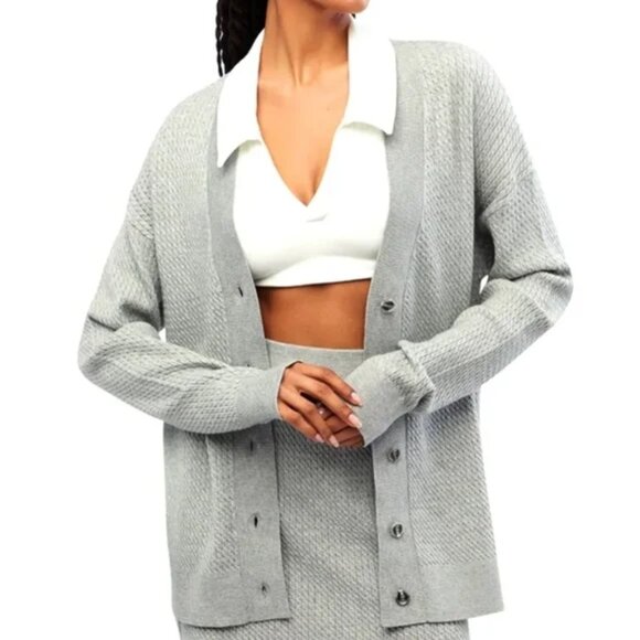 WeWoreWhat Sweaters - WeWoreWhat Light Gray Oversized Cardigan size XS/S